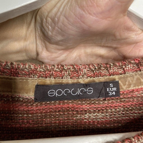 Species Wool Blend Space Dyed Sparkle Sweater Sz S - Picture 6 of 6